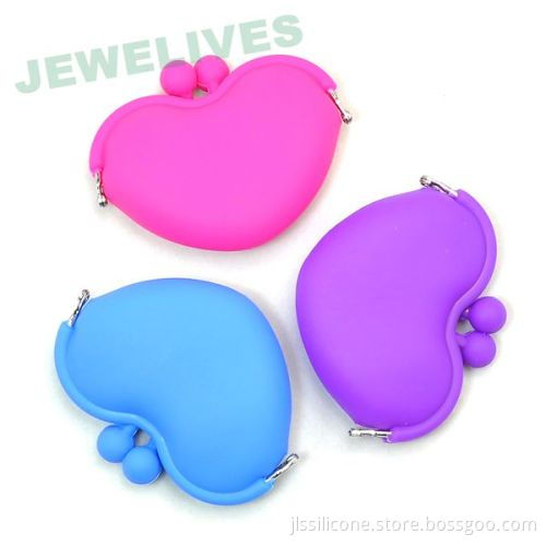 Fashion Silicone Coin Purse In Loving Heart Shape